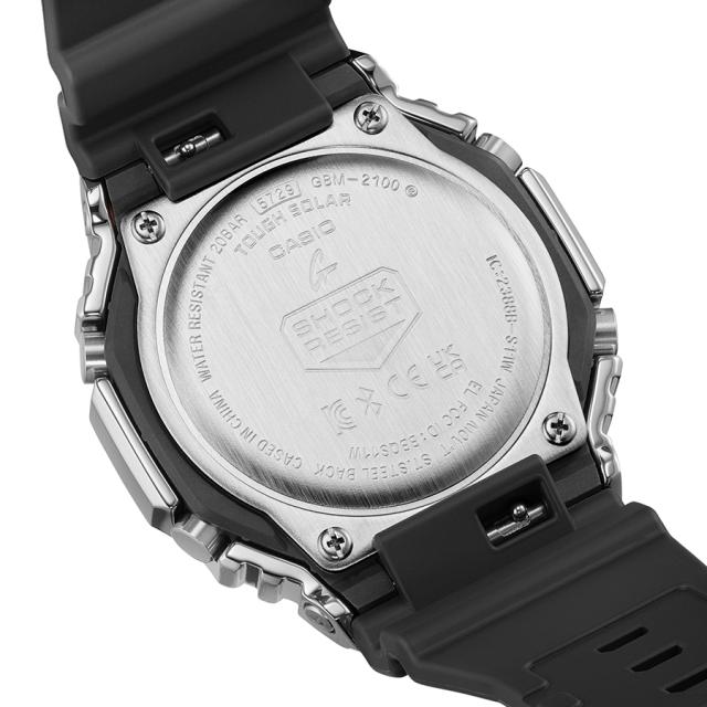 G-SHOCK メタルカバード 2100 GBM-2100-1AJF メンズ 腕時計 ソーラー Bluetooth オクタゴン アナデジ 樹脂バンド ブラック 国内正規品 カシオ_6