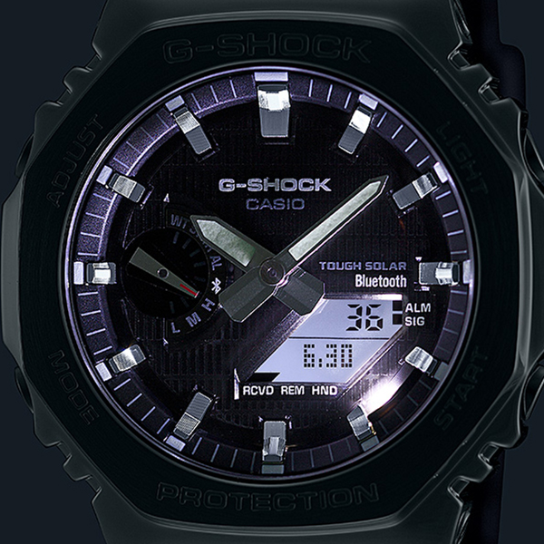 G-SHOCK メタルカバード 2100 GBM-2100-1AJF メンズ 腕時計 ソーラー Bluetooth オクタゴン アナデジ 樹脂バンド ブラック 国内正規品 カシオ_8