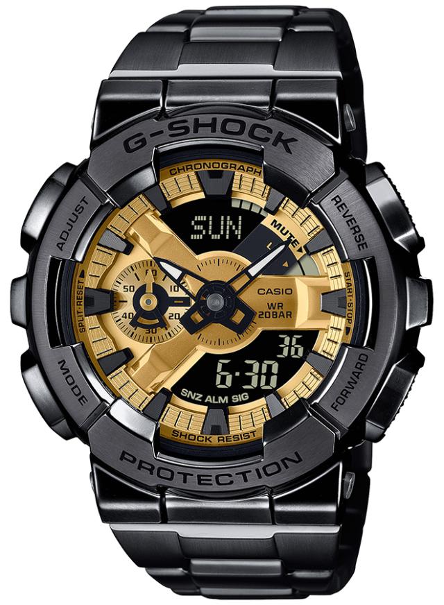 G-SHOCK メタルカバード 110シリーズ メタルバンドモデル GM-110BD-1A9JF メンズ 腕時計 電池式 アナデジ ブラック 国内正規品 カシオ_1