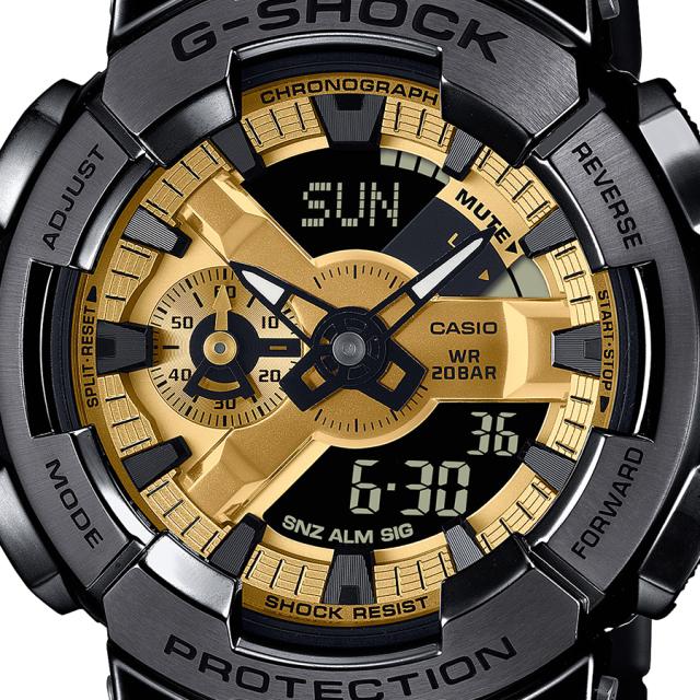 G-SHOCK メタルカバード 110シリーズ メタルバンドモデル GM-110BD-1A9JF メンズ 腕時計 電池式 アナデジ ブラック 国内正規品 カシオ_2