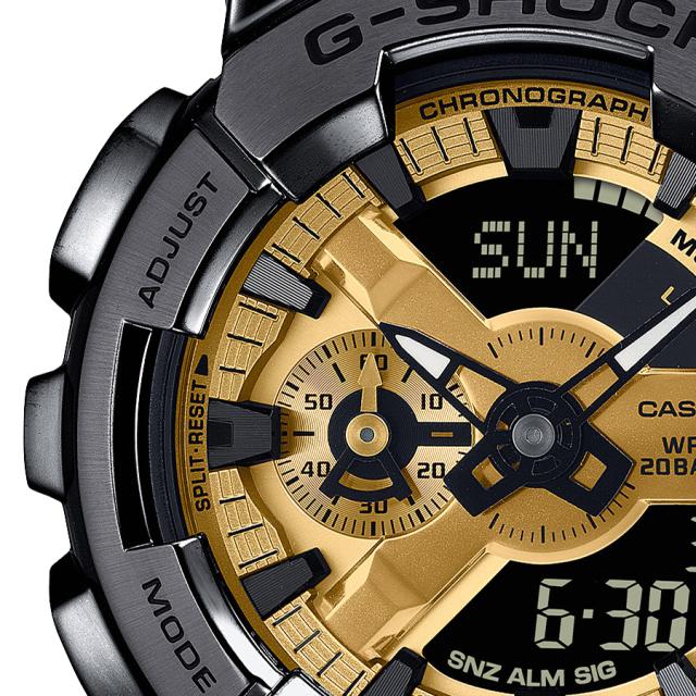 G-SHOCK メタルカバード 110シリーズ メタルバンドモデル GM-110BD-1A9JF メンズ 腕時計 電池式 アナデジ ブラック 国内正規品 カシオ_3