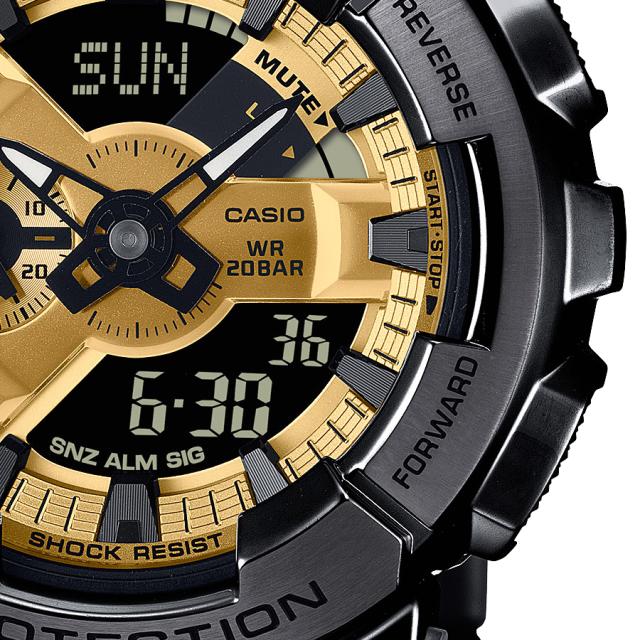G-SHOCK メタルカバード 110シリーズ メタルバンドモデル GM-110BD-1A9JF メンズ 腕時計 電池式 アナデジ ブラック 国内正規品 カシオ_4