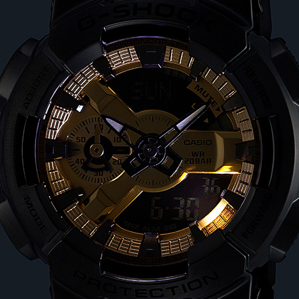 G-SHOCK メタルカバード 110シリーズ メタルバンドモデル GM-110BD-1A9JF メンズ 腕時計 電池式 アナデジ ブラック 国内正規品 カシオ_7