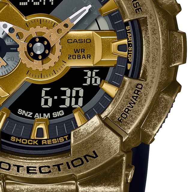 G-SHOCK スチームパンク GM-110VG-1A9JR メンズ 腕時計 電池式 アナデジ ビッグケース ゴールド 反転液晶 国内正規品 カシオ_4