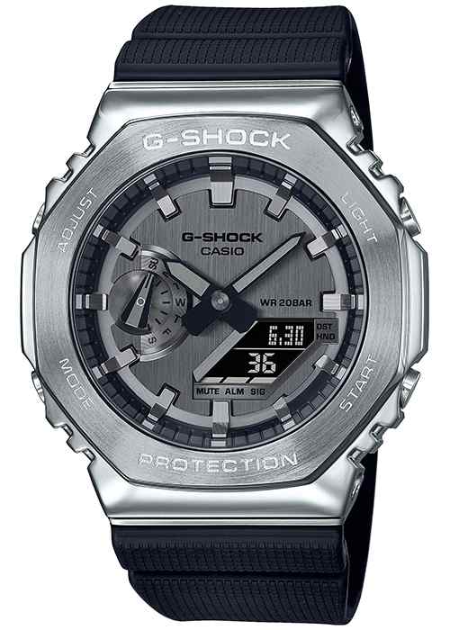 G-SHOCK シルバー メタルベゼル GM-2100-1AJF メンズ 腕時計 電池式 アナデジ ブラック 樹脂バンド 国内正規品 カシオ  八角形｜au PAY マーケット