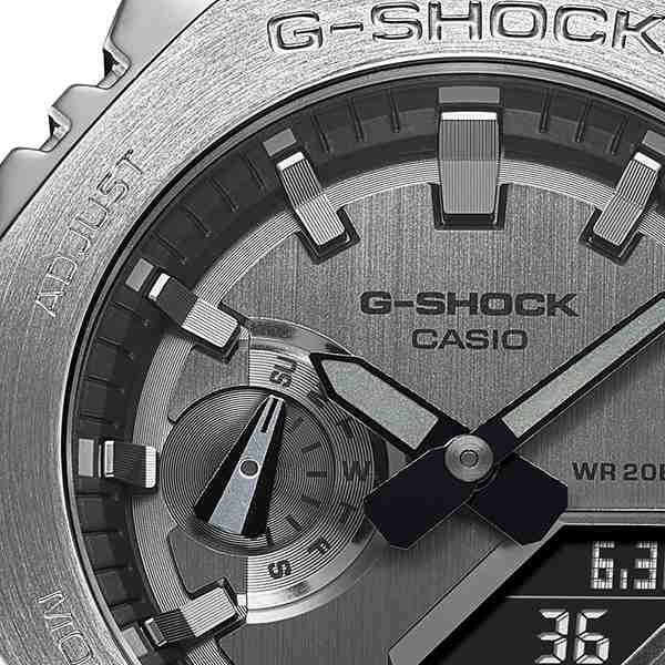 G-SHOCK シルバー メタルベゼル GM-2100-1AJF メンズ 腕時計 電池式