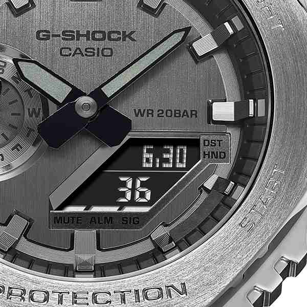 G-SHOCK シルバー メタルベゼル GM-2100-1AJF メンズ 腕時計 電池式
