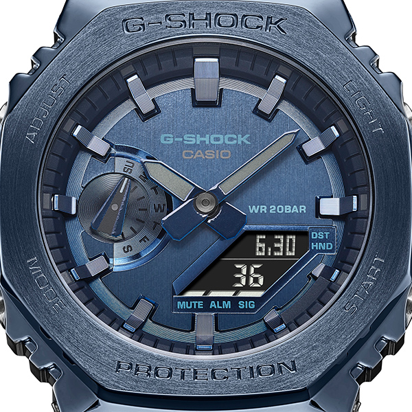 G-SHOCK ブルー メタルベゼル GM-2100N-2AJF メンズ 腕時計 電池式