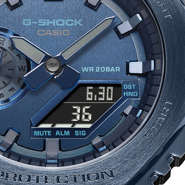 G-SHOCK ブルー メタルベゼル GM-2100N-2AJF メンズ 腕時計 電池式