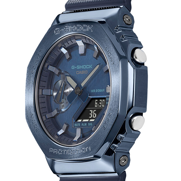 G-SHOCK ブルー メタルベゼル GM-2100N-2AJF メンズ 腕時計 電池式