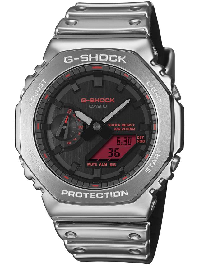 G-SHOCK メタルカバード ファインメタリック シルバー GM-2100YRA-8AJF メンズ 腕時計 電池式 オクタゴン カラー液晶 国内正規品 カシオ_1