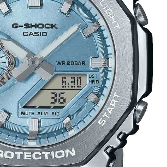 9月6日発売 G-SHOCK メタルカバード GM-2110D-2AJF メンズ 腕時計 電池式 アナデジ オクタゴン メタルバンド スカイブルー 国内正規品 カ