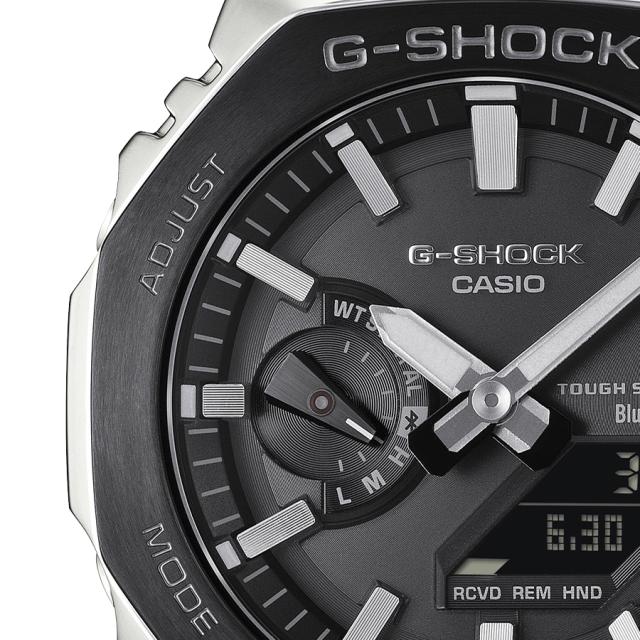 G-SHOCK フルメタル ブラックベゼル GM-B2100BT-1AJF メンズ 腕時計 ソーラー Bluetooth オクタゴン 