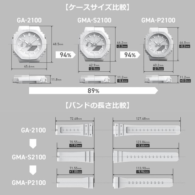 G-SHOCK プチサイズ 偏光カラーダイヤル GMA-P2100PC-7AJF レディース 腕時計 電池式 アナデジ オクタゴン ホワイト 国内正規品 カシオ_7