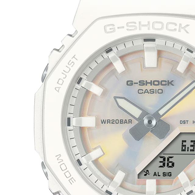 G-SHOCK プチサイズ 偏光カラーダイヤル GMA-P2100PC-7AJF レディース 腕時計 電池式 アナデジ オクタゴン ホワイト 国内正規品 カシオ_3
