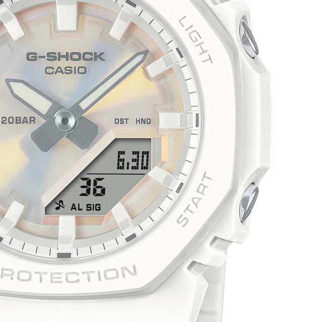 G-SHOCK プチサイズ 偏光カラーダイヤル GMA-P2100PC-7AJF レディース 腕時計 電池式 アナデジ オクタゴン ホワイト 国内正規品 カシオ_4