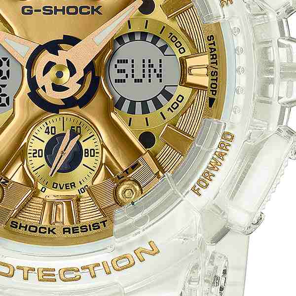 G-SHOCK ミッドサイズ スケルトン & ゴールド GMA-S120SG-7AJF メンズ