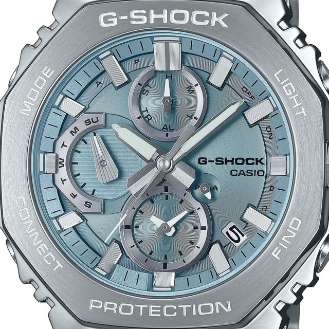 G-SHOCK フルメタル クロノグラフ GMC-B2100AD-2AJF メンズ腕時計 ソーラー Bluetooth アナログ オクタゴン ブルー 国内正規品 カシオ 日本製_2