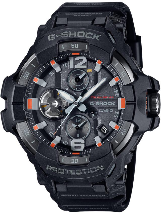G-SHOCK グラビティマスター エマージェンシーカラー GR-B300EC-1AJF メンズ 腕時計 ソーラー Bluetooth アナログ ブラック 国内正規品 カシオ_1