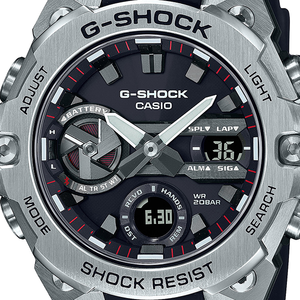 G-SHOCK G-STEEL GST-B400-1AJF メンズ 腕時計 ソーラー Bluetooth アナログ デジタル 樹脂バンド 薄型 カシオ 国内正規品_2