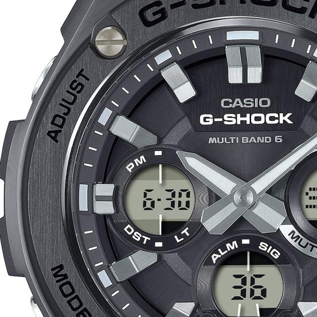 G-SHOCK G-STEEL モノトーンシリーズ GST-W110MS-1AJF メンズ 腕時計 電波ソーラー アナデジ ブラック 樹脂バンド 国内正規品 カシオ_3