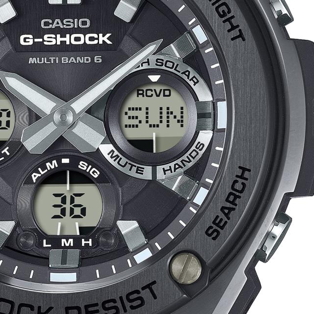 G-SHOCK G-STEEL モノトーンシリーズ GST-W110MS-1AJF メンズ 腕時計 電波ソーラー アナデジ ブラック 樹脂バンド 国内正規品 カシオ_4