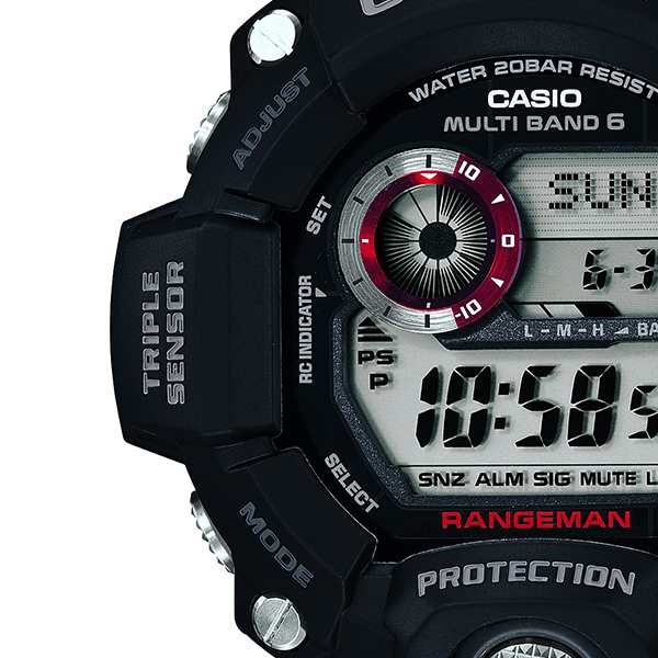 G-SHOCK マスターオブG RANGEMAN レンジマン 電波ソーラー メンズ 腕時計 デジタル カーボンファイバーインサートバンド ブラック  GW-940｜au PAY マーケット