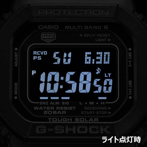 G-SHOCK 5600シリーズ 電波ソーラー メンズ 腕時計 デジタル 樹脂バンド ブラック 反転液晶 GW-M5610U-1BJF 国内正規品  カシオ｜au PAY マーケット