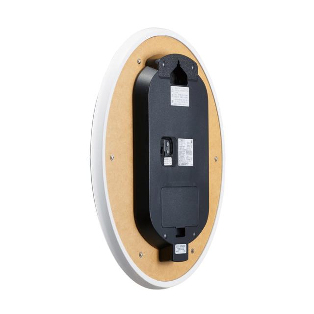セイコー エムブレム 電波 掛け時計 ホワイト HS543W クオーツ 電池式 クロック アラビアインデックス_7