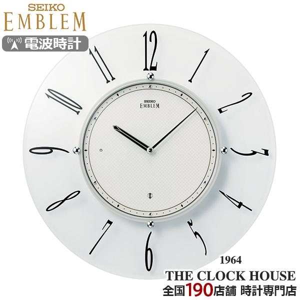 11月21日発売 セイコー エムブレム 電波 掛け時計 HS560W クオーツ 電池式 クロック 七宝文様ダイヤル アラビアインデックス スケルトン 薄型