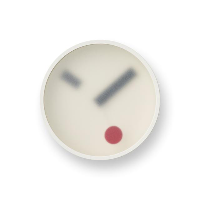 タカタレムノス 掛け時計 デザインオブジェクト ケハイ 漆喰 クオーツ 電池式 ホワイト スイープセコンド 小泉 誠 KM22-01WH_1