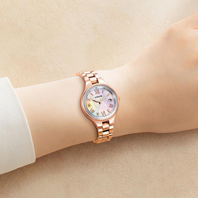 シチズン ウィッカ 時計 電波ソーラー レディース 腕時計 KL0-537-91