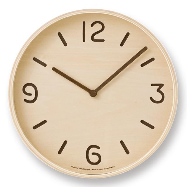 タカタレムノス 掛け時計 カーサ トムソン クオーツ 電池式 ナチュラル プライウッド 奈良 雄一 LC10-26NT_3