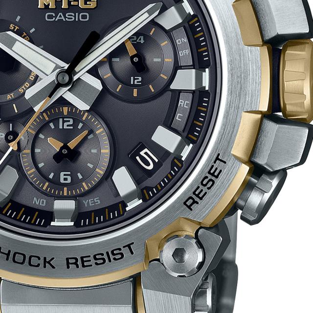 G-SHOCK MT-G MTG-B3000シリーズ MTG-B3000D-1A9JF メンズ 腕時計 電波ソーラー Bluetooth アナログ シルバー ゴールドアクセント 日本製 国内正規品 カシオ_4