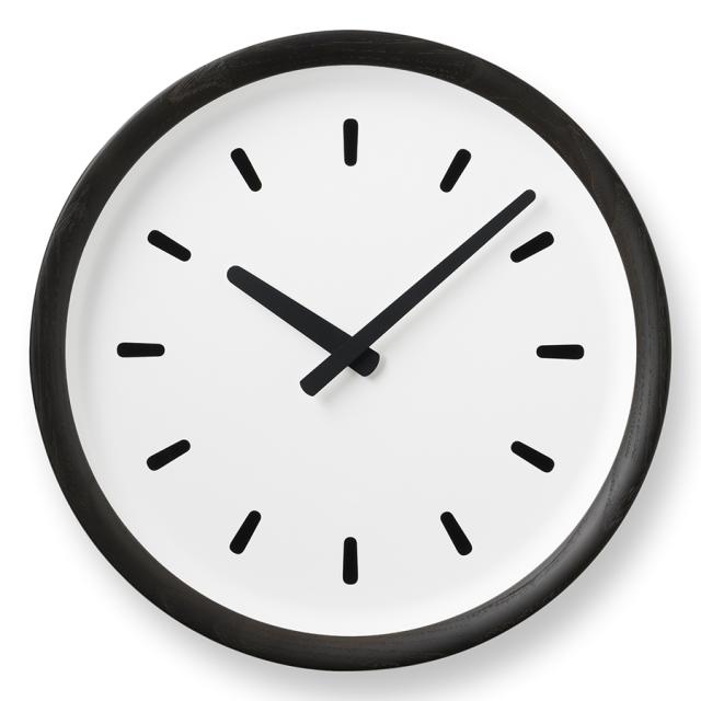 タカタレムノス 掛け時計 カーサ ベイスン ライン クオーツ 電池式 ホワイト ブラック クリ材 ピント PIL23-05BK_3