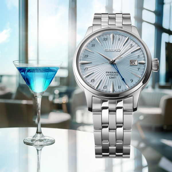 セイコー プレザージュ カクテルタイム GMT スカイダイビング SARY241