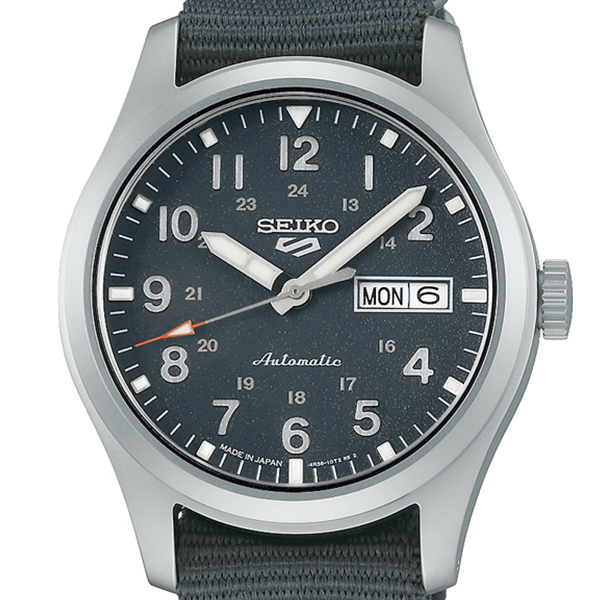 SEIKO 5【スポーツ】美品 自動巻き100m防水 純正ステンレスベルト