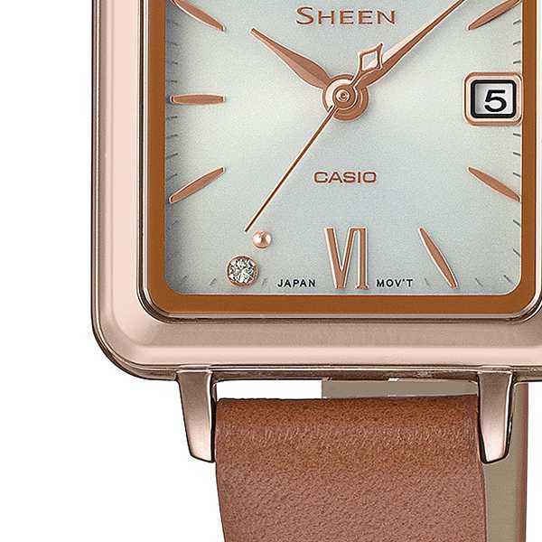 CASIO SHS-4501PGL-7AJF SHEEN レザーバンド 時計