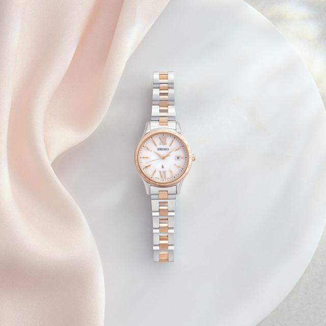 【ソーラー式】セイコー ルキア ステンレス 腕時計 レディース ゴールド セイコー ルキア スタンダードコレクション SSVV082 レディース 腕時計