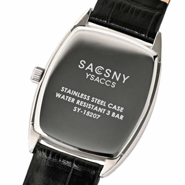 サクスニーイザック 3針モデル トノー SY15207-BK メンズ 腕時計 ...