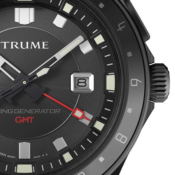 TRUME トゥルーム Lコレクション ブレークライン TR-ME2008 メンズ 腕時計 自動巻発電 GMT セラミックベゼル メタルバンド  ブラック エプ｜au PAY マーケット
