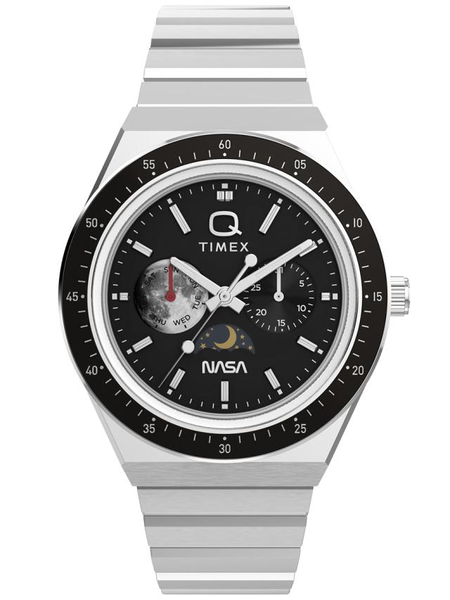 4月17日発売 タイメックス Q Timex NASA コラボレーションモデル アポロ17号 TW2Y56700 メンズ 腕時計 クオーツ 電池式 サン&ムーン_1