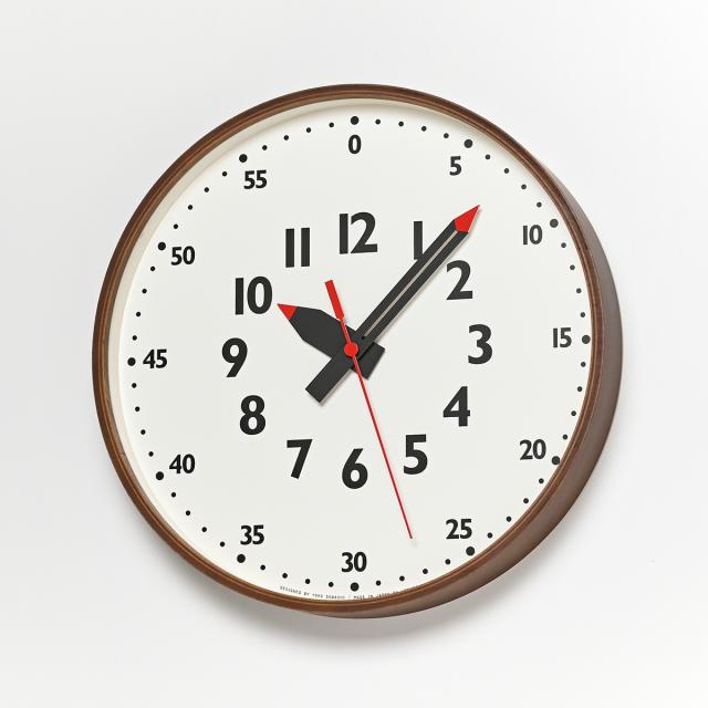 タカタレムノス 掛け時計 fun pun clock ふんぷんくろっく M ブラウン 30.5cm クオーツ 電池式 土橋陽子 YD14-08MBW_4