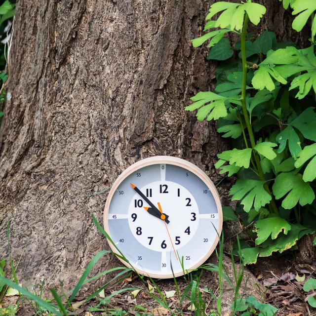 タカタレムノス 掛け時計 fun pun clock with color! ふんぷんくろっく グレー 20.3cm クオーツ 電池式 土橋陽子 YD23-09GY_4