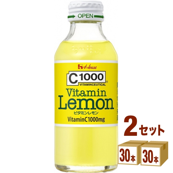 ハウスウェルネスフーズ C1000 ビタミンレモン  140 ml×30本×2ケース (60本) 飲料の通販は 5,780円