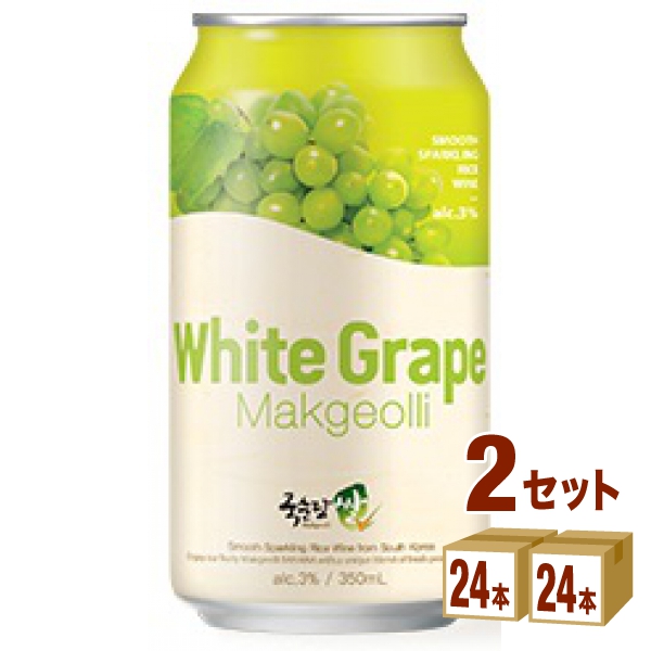 BSJ(百歳酒J)米マッコリマスカット韓国マッコリ350ml×24本×2ケース(48本) 焼酎 その他マッコリ