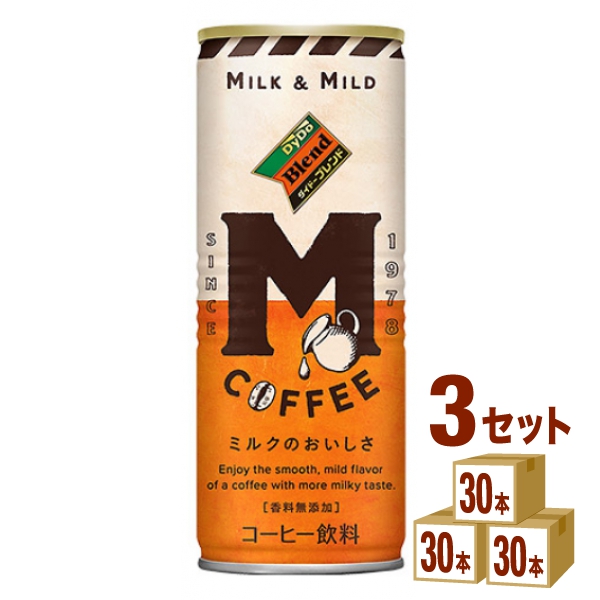 ダイドードリンコ ダイドーブレンド  Mコーヒー 缶  250ml×30本×3ケース (90本) 飲料の通販は 7,740円