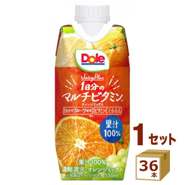 最大60%OFFクーポン 雪印メグミルク Dole オレンジ100％ジュース 200ml 36本セット ドール