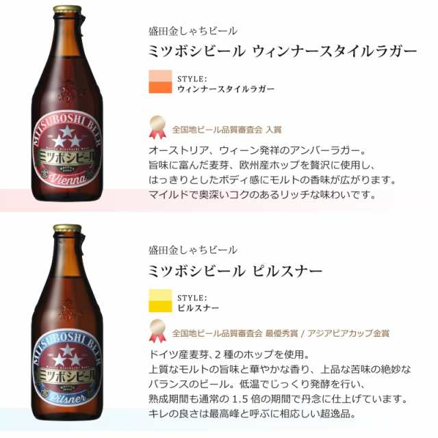 ポイント10倍】ミツボシビール４種各３本（12本）飲み比べセット330ml