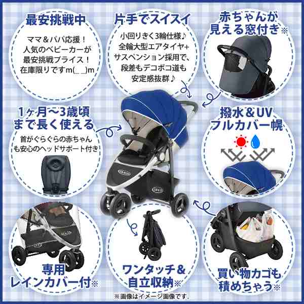 数量限定 GRACO グレコ シティトレック ベビーカー ネイビー (NV) 67069 3輪ベビーカー バギー (即日発送)  送料無料(北海道・沖縄を除く)の通販はau PAY マーケット - GiftHARE | au PAY マーケット－通販サイト